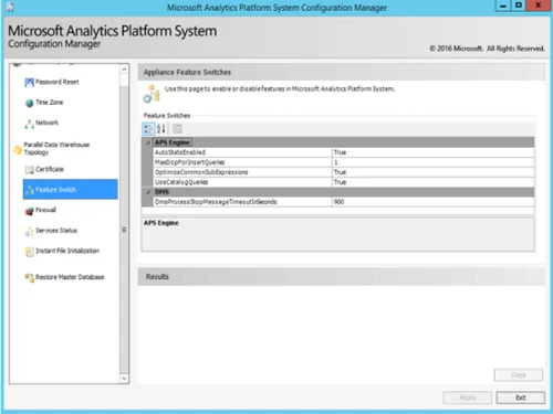 Microsoft Analytics Platform System Switches