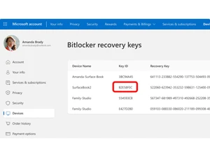 Microsoft Bitlocker keys