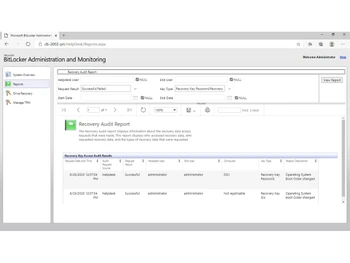 Microsoft Bitlocker monitoring