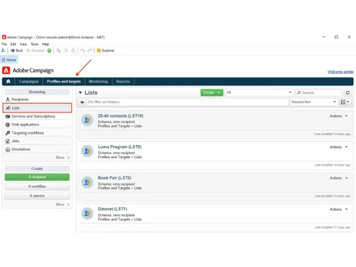 adobe-campaign-software-lists