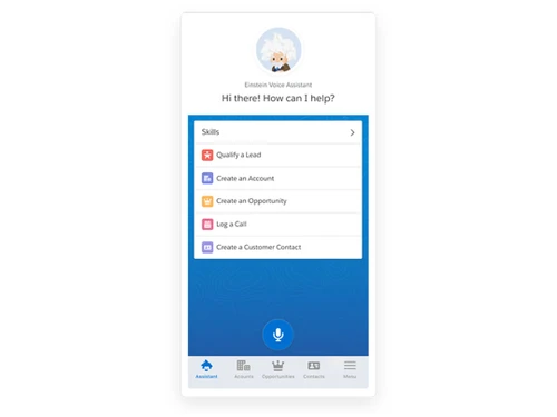 Salesforce app cloud voice assistant