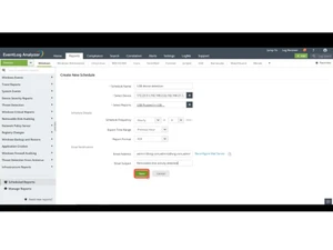 eventlog analyzer settings
