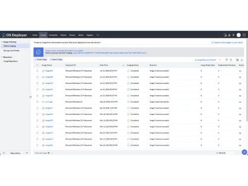 ManageEngine OS Deployer-image page