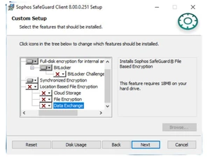 Sophos Safeguard setup