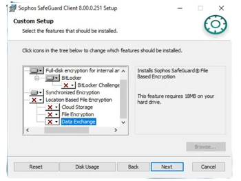 Sophos Safeguard setup
