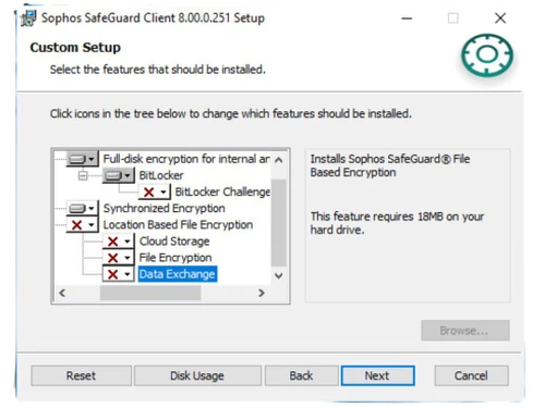 Sophos Safeguard setup