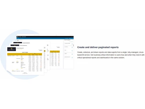 Amazon Quicksight Create and deliver paginated reports