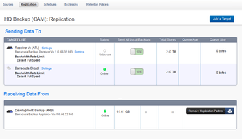 Barracuda Backup replication
