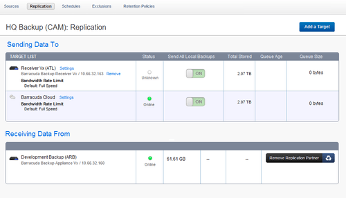 Barracuda Backup replication