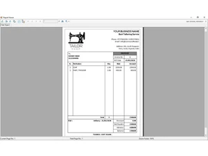 Sunrise tailoring invoice