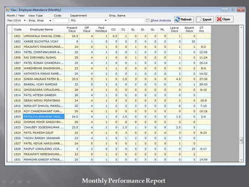 Sunrise Payroll attendance