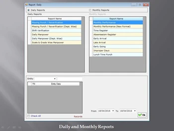 Sunrise Payroll daily report