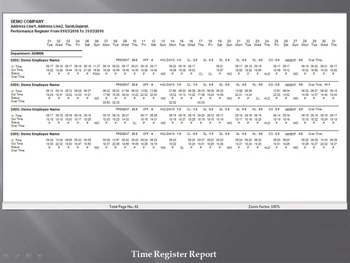 Sunrise Payroll report
