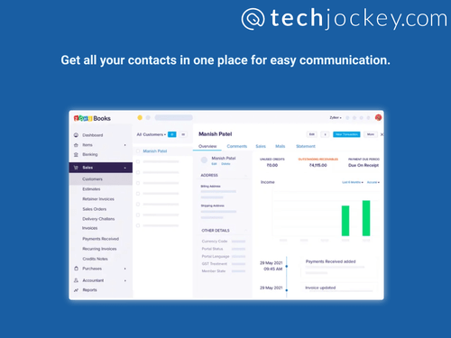 Zoho accounting software process