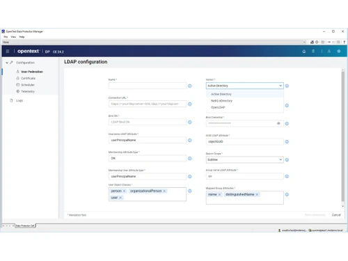 OpenText Data Protector Configuration