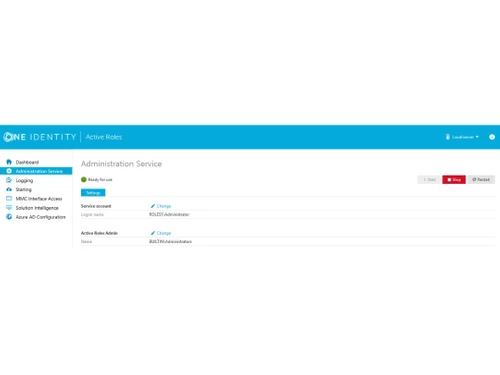One Identity Active Roles Administration Service