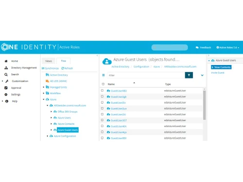 One Identity Active Roles Guest Users
