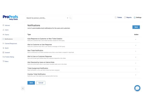 Proprofs Help Desk Software Notification
