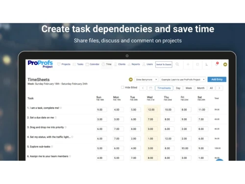 ProProfs Project-timesheet
