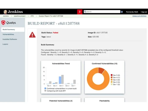 qualys container security dashboard