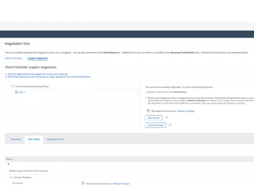 SAP Ariba Contracts Negotiation Task