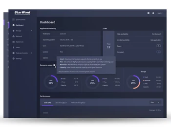 starwind hci dashboard