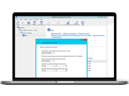Starwind Virtual Tape Library Settings