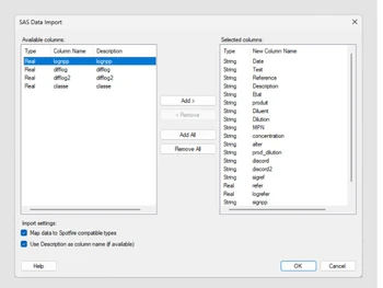 spotfire software-import