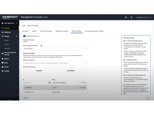 Webroot DNS Protection Apex Technology