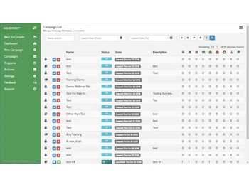 Webroot Security Awareness Training Campaign List