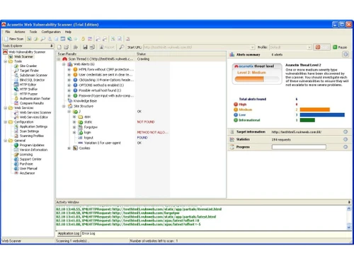 Acunetix Vulnerability Scanner-status
