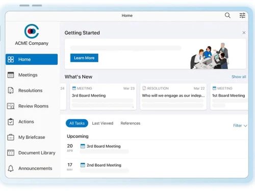 azeus convene software-homepage