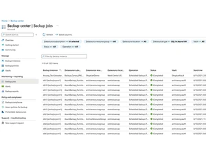microsoft azure backup jobs