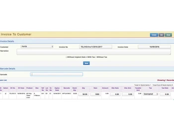 Astral Inventory Management System-Invoice to customer