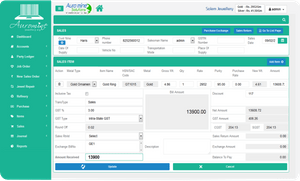 Auromine Jewellery GST Billing Software
