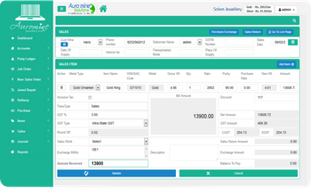 Auromine Jewellery GST Billing Software