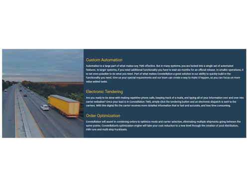 Constellation tms order optimization