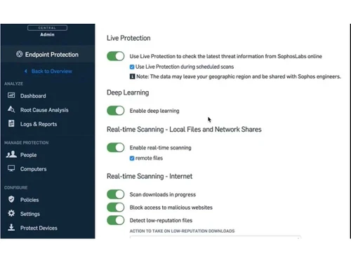 sophos live protection