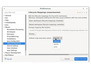 Eclipse IDE-Lifecycle Mappings