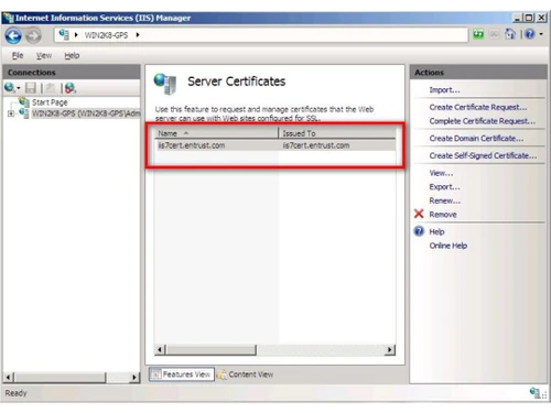 Entrust SSL Certificates Server