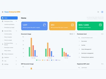 Fasoo-Enterprise-DRM-dashboard