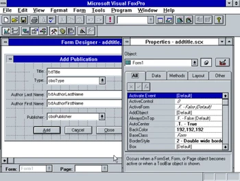 visual foxpro form