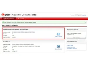 Trend Micro Worry Free portal