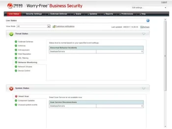 Trend Micro Worry Free security
