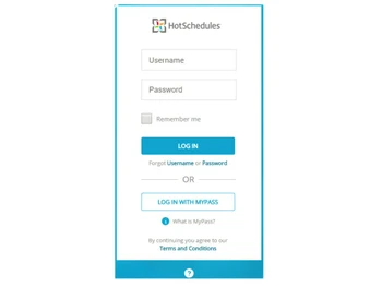 Hotschedules Mobile Interface