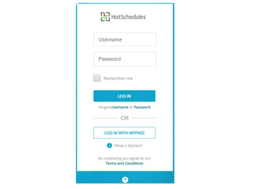 Hotschedules Mobile Interface
