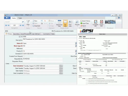 iMaint CMMS Work Order