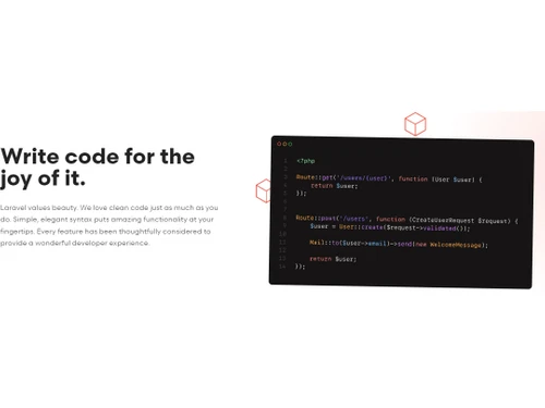 laravel code writing