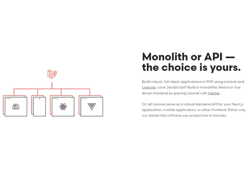 laravel monolith or api