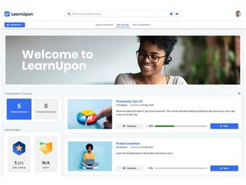 LearnUpon dashboard